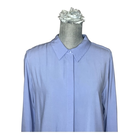 Soft Surroundings Jacqueline Shirt Button Down Tunic Long Sleeve Collared Blue - Picture 5 of 9